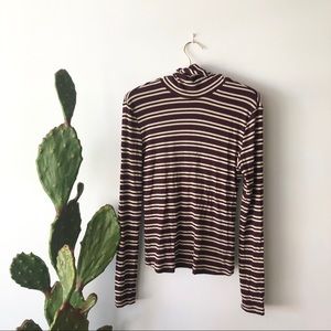 American Apparel Stripe Turtleneck Medium